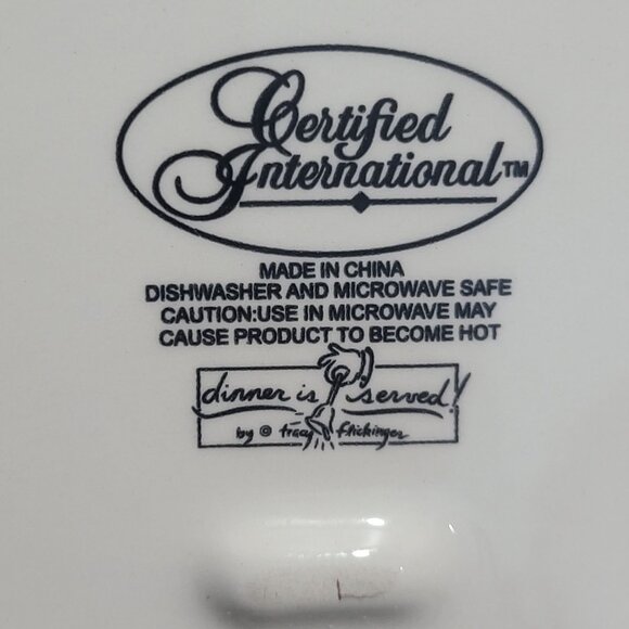 Certified International Bistro Dinner Is Served Tracy Flickinger Square Salad Pl - Picture 5 of 11